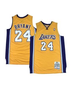 Men's Los Angeles Lakers #24 Kobe Bryant Yellow Stitched Basketball Jersey (Style 3)