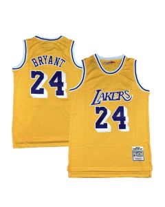 Men's Los Angeles Lakers #24 Kobe Bryant Yellow Stitched Basketball Jersey (Style 4)