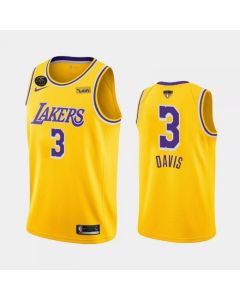 Men's Los Angeles Lakers #3 Anthony Davis 2020 Gold Finals Bound With KB Patch Stitched Jersey