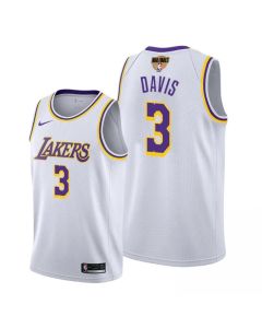 Men's Los Angeles Lakers #3 Anthony Davis 2020 White Finals Bound Association Edition Stitched Jersey