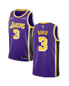Men's Los Angeles Lakers #3 Anthony Davis Purple Stitched NBA Jersey
