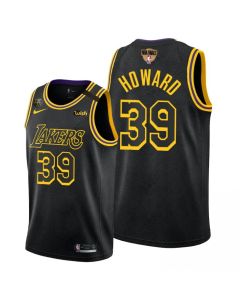 Men's Los Angeles Lakers #39 Dwight Howard 2020 Black Western Conference Champions Stitched Jersey