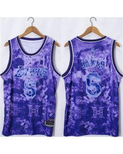 Men's Los Angeles Lakers #6 LeBron James 2023 Purple Stitched Basketball Jersey