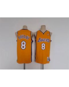 Men's Los Angeles Lakers #6 LeBron James Yellow Throwback basketball Jersey