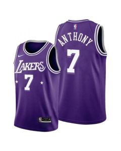Men's Los Angeles Lakers #7 Carmelo Anthony 2021/22 City Edition Purple Stitched Jersey