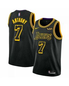 Men's Los Angeles Lakers #7 Carmelo Anthony Black Stitched Basketball Jersey (Black)