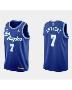 Men's Los Angeles Lakers #7 Carmelo Anthony Blue "bibigo" Stitched NBA Jersey