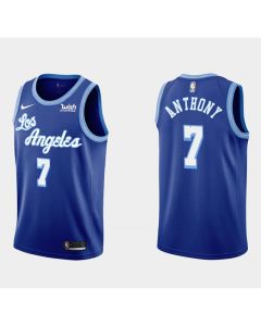 Men's Los Angeles Lakers #7 Carmelo Anthony Blue Classic Edition Stitched Basketball Jersey