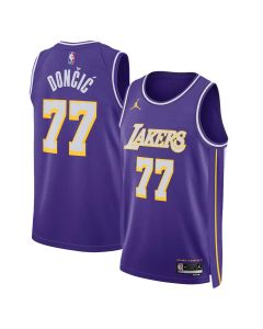 Men's Los Angeles Lakers #77 Luka Doncic Purple 2025/26 Statement Edition Jersey