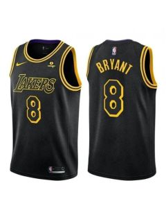 Men's Los Angeles Lakers #8 Kobe Bryant "bibigo" Black Stitched NBA Jersey