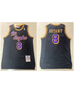 Men's Los Angeles Lakers #8 Kobe Bryant Black 1996-1997 Throwback Stitched Jersey