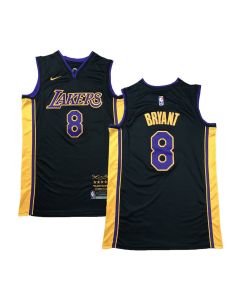Men's Los Angeles Lakers #8 Kobe Bryant Black Stitched Basketball Jersey (Black)