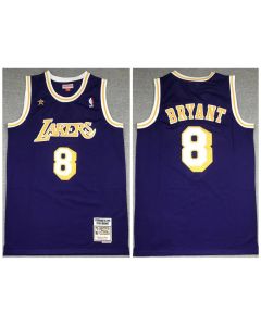 Men's Los Angeles Lakers #8 Kobe Bryant Purple 1998 All Star Throwback Stitched Jersey
