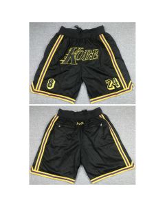 Men's Los Angeles Lakers Black 'Kobe' Shorts (Run Small)