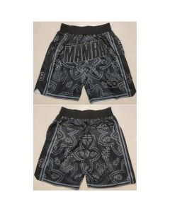 Men's Los Angeles Lakers Black 'Mamba' Shorts (Run Small) (Black)