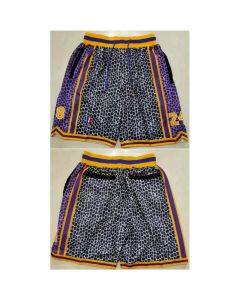 Men's Los Angeles Lakers Black Serpentine Shorts (Run Small)
