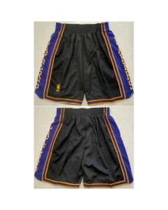 Men's Los Angeles Lakers Black Shorts (Run Small) (Black)