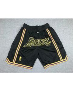 Men's Los Angeles Lakers Black Shorts (Run Small) (Style 3)