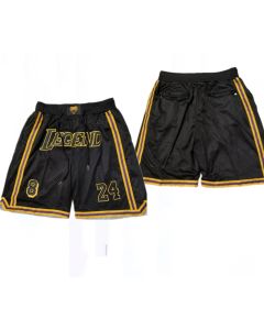 Men's Los Angeles Lakers Black Shorts (Run Small) (Style 4)