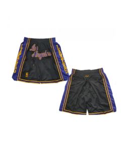 Men's Los Angeles Lakers Black Shorts (Run Small) (Style 5)