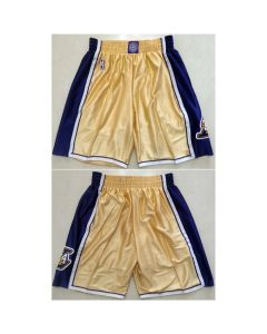 Men's Los Angeles Lakers Kobe Bryant Gold Hall of Fame Shorts (Run Small)