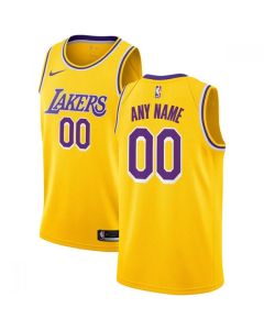 Men's Los Angeles Lakers Orange Customized Stitched NBA Jersey