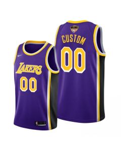 Men's Los Angeles Lakers Purple 2020 Finals Bound Statement Edition Custom Jersey