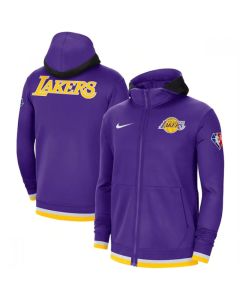Men's Los Angeles Lakers Purple 75th Anniversary Performance Showtime Full-Zip Hoodie Jacket