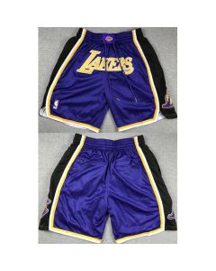 Men's Los Angeles Lakers Purple/Black Shorts (Run Small)