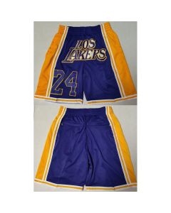 Men's Los Angeles Lakers Purple Gold Shorts (Run Small) (Purple Gold)