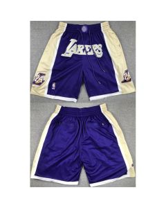 Men's Los Angeles Lakers Purple/Gold Shorts (Run Small)