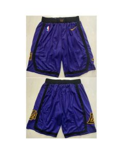Men's Los Angeles Lakers Purple Shorts (Run Small) (Style 5)
