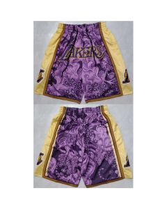 Men's Los Angeles Lakers Purple/Yellow Shorts (Yellow Purple)
