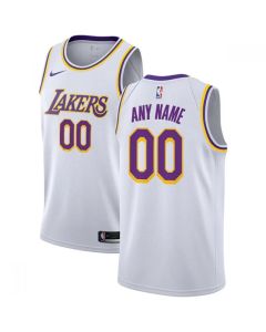 Men's Los Angeles Lakers White Customized Stitched NBA Jersey