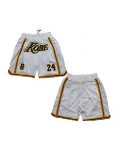 Men's Los Angeles Lakers White Gold Shorts (Run Small)