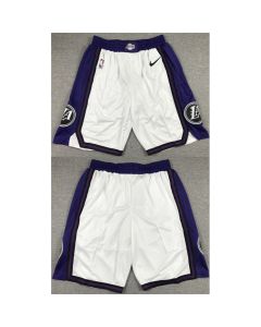 Men's Los Angeles Lakers White/Purple Shorts (Run Small)