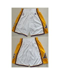 Men's Los Angeles Lakers White Shorts (Run Small)