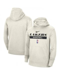 Men's Los Angeles Lakers White Spotlight Fleece Overhead Hoodie