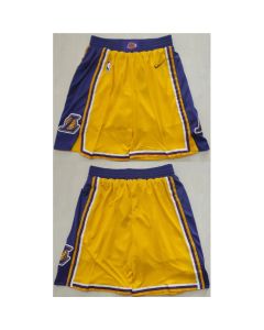 Men's Los Angeles Lakers Yellow Shorts (Run Small) (Style 3)