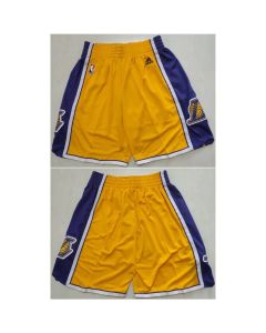 Men's Los Angeles Lakers Yellow Shorts (Run Small) (Style 5)