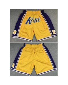 Men's Los Angeles Lakers Yellow Shorts (Run Small) (Style 7)