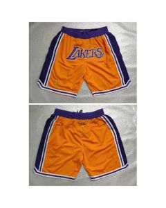 Men's Los Angeles Lakers Yellow Shorts (Run Small)
