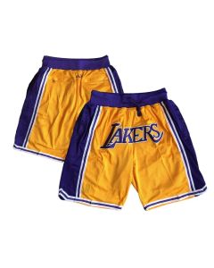 Men's Los Angeles Lakers Yellow Shorts (Style 2)