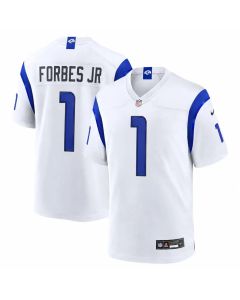 Men's Los Angeles Rams #1 Emmanuel Forbes Jr. Nike Fearsome White Game Jersey (White)