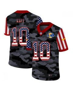 Men's Los Angeles Rams #10 Cooper Kupp 2020 Camo USA Flag Limited Stitched Jersey
