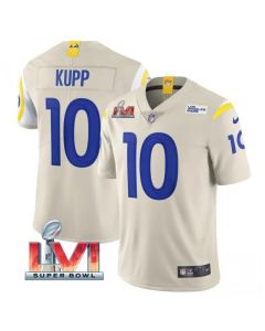 Men's Los Angeles Rams #10 Cooper Kupp 2022 Bone Super Bowl LVI Vapor Limited Stitched Jersey