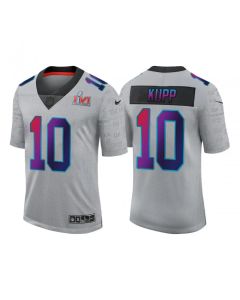 Men's Los Angeles Rams #10 Cooper Kupp 2022 Grey Super Bowl LVI Limited Stitched Jersey