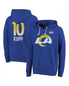 Men's Los Angeles Rams #10 Cooper Kupp 2022 Royal Super Bowl LVI Champions Pullover Hoodie (Royal)