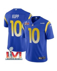 Men's Los Angeles Rams #10 Cooper Kupp 2022 Royal Super Bowl LVI Vapor Limited Stitched Jersey