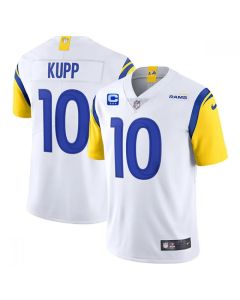 Men's Los Angeles Rams #10 Cooper Kupp 2022 White With 3-Star C Patch Vapor Limited Stitched Jersey